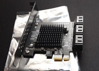 Tarjeta PCIE 3.0 X1 con 6 puertos SATA 6 gbps