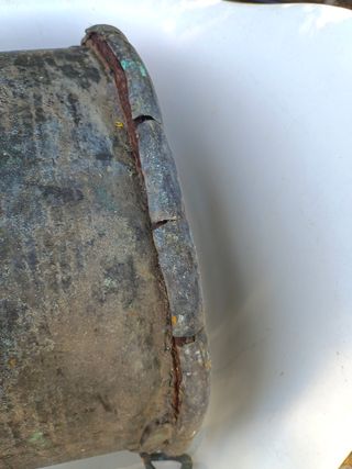 Caldera cobre antiguo