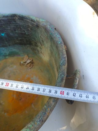 Caldera cobre antiguo