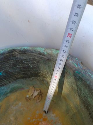 Caldera cobre antiguo