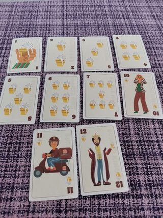 Juego cartas comida años 70