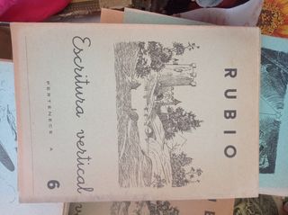 50 cuadernos Rubio escritura vertical vintage