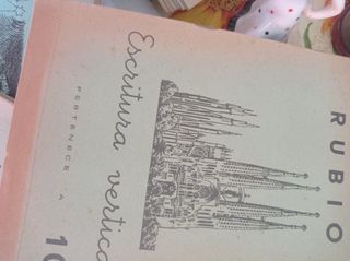 50 cuadernos Rubio escritura vertical vintage