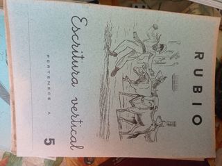 50 cuadernos Rubio escritura vertical vintage