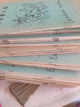 50 cuadernos Rubio escritura vertical vintage