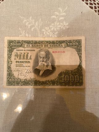 Billete 1000 Pesetas 1951 Sorolla