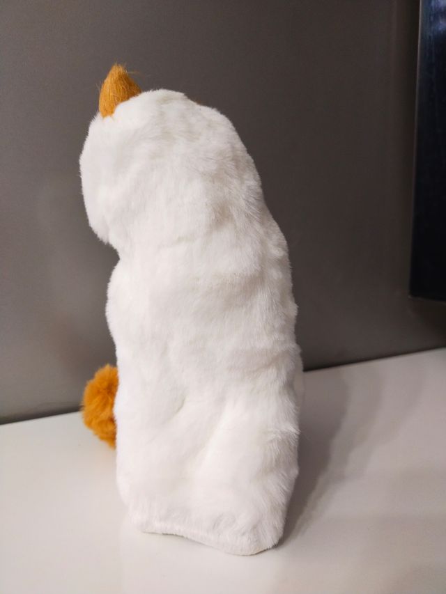 Gato Peluche Blanco Naranja