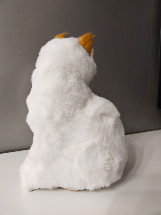 Gato Peluche Blanco Naranja