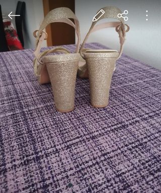 Sandalias doradas mujer - T.38