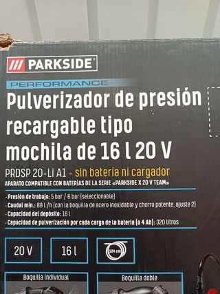 Pulverizador PARKSIDE Batería