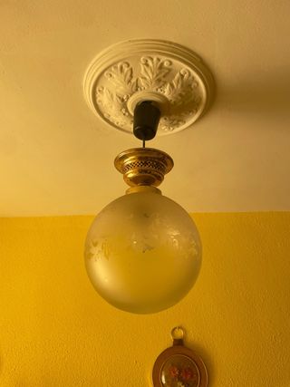 Lampara vintage de cristal