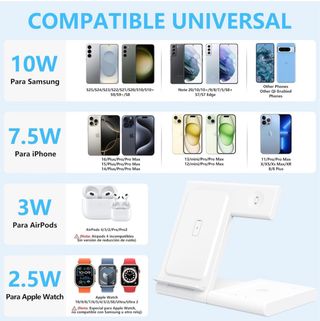 Cargador inalámbrico 3 en 1 iPhone
