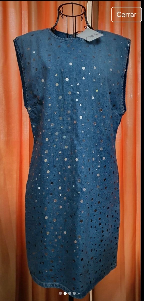 Vestido Zara Denim con Espejos