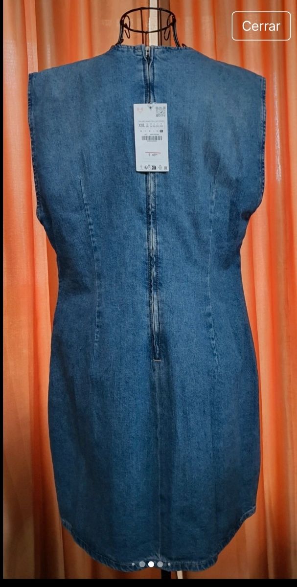 Vestido Zara Denim con Espejos