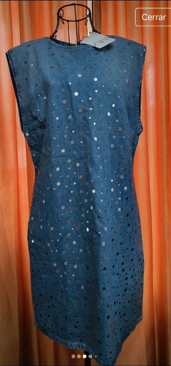 Vestido Zara Denim con Espejos
