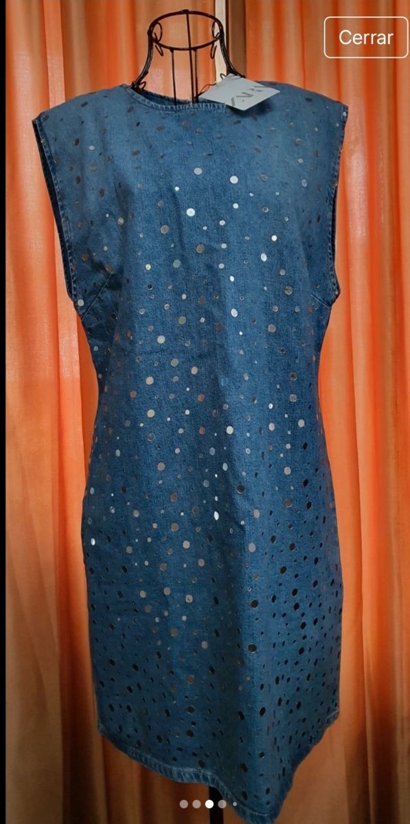 Vestido Zara Denim con Espejos