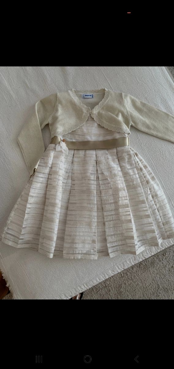 Vestido ceremonia niña + chaqueta. Mayoral