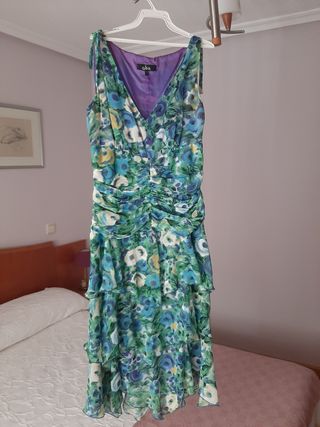 Vestido flores ABA - talla M