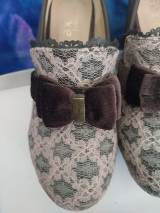 Zapatos axes femme encaje