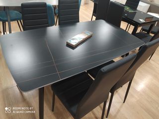 Mesa Comedor 4 Sillas - Negra