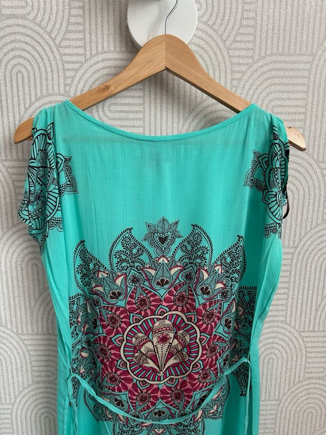 Vestido turquesa estampado - verano