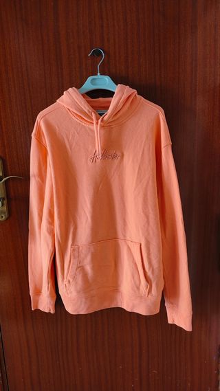 Sudadera Hollister naranja talla S-M