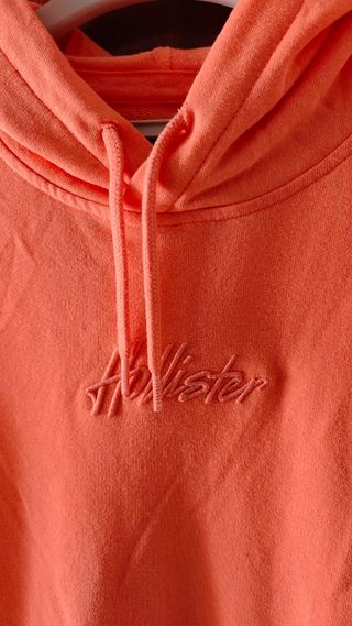 Sudadera Hollister naranja talla S-M