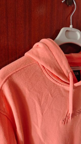 Sudadera Hollister naranja talla S-M