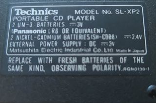 Technics SL-XP2: Lettore CD portatile