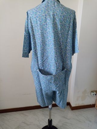 Pigiamone corto fantasia floreale