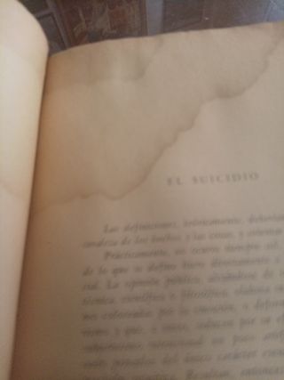 Libro antiguo, EL SUICIDIO