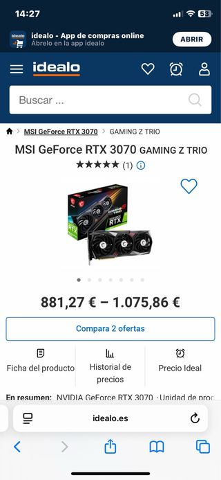 MSI GeForce RTX 3070 Gaming Trio