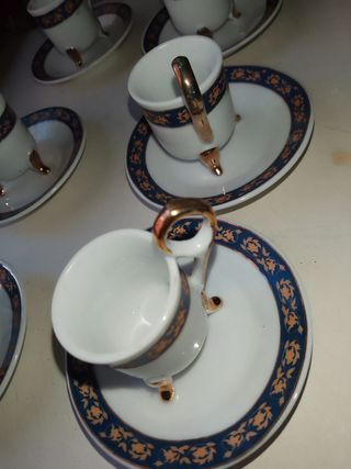 6 Tazzine caffè porcellana blu