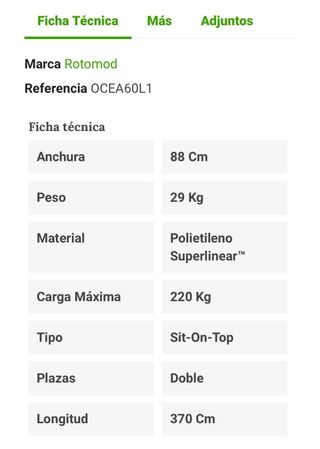 Kayak doble, naranja