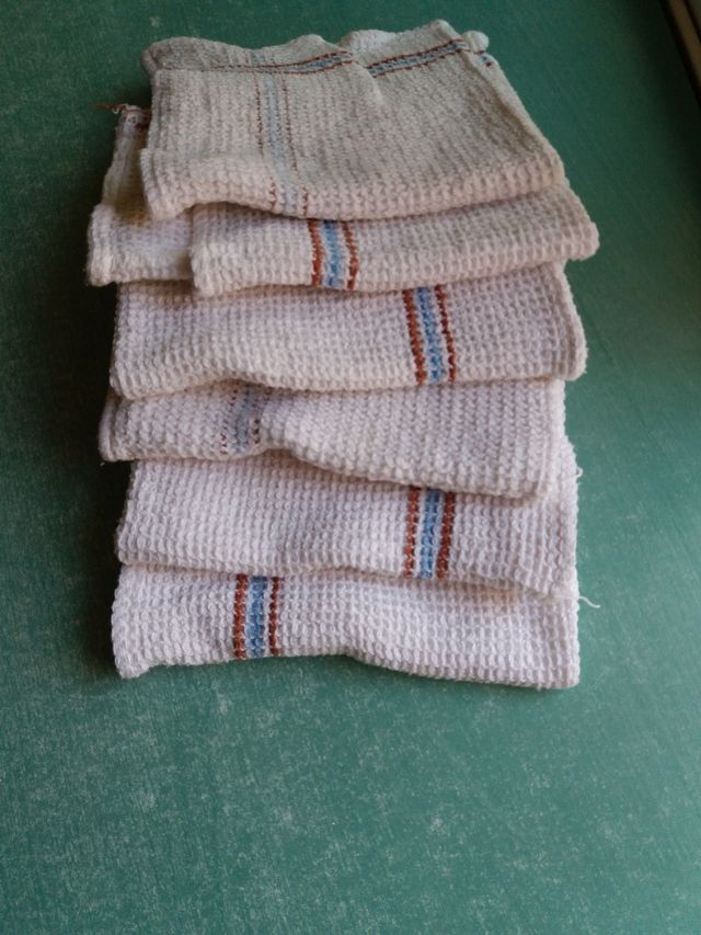 6 Trapos Cocina - Algodón - Azul/Blanco