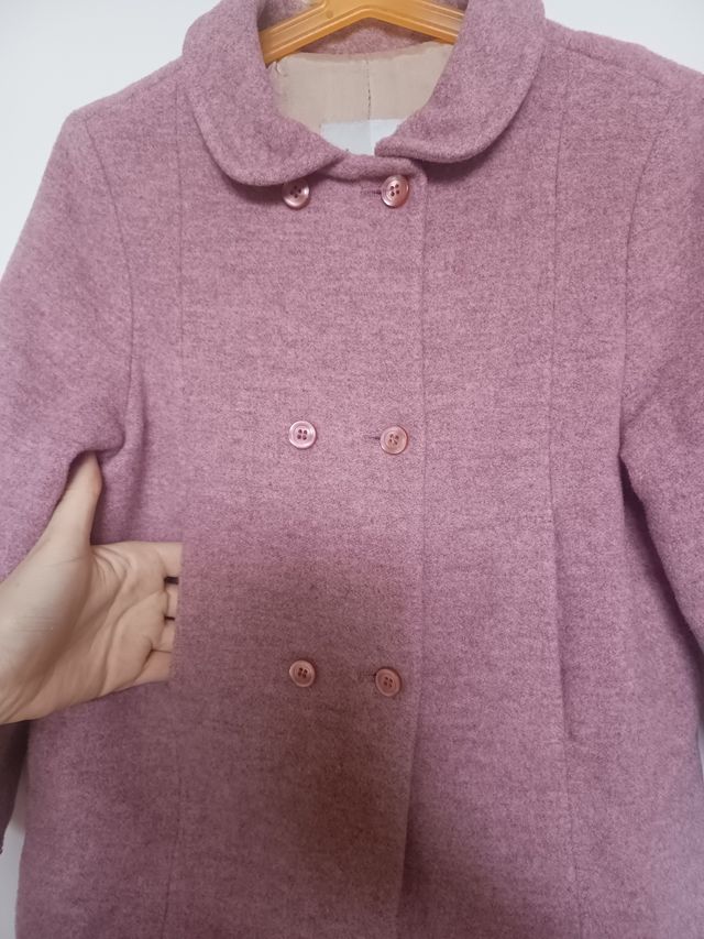 Abrigo niña rosa - paño