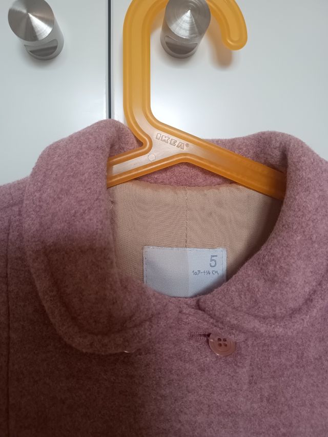 Abrigo niña rosa - paño