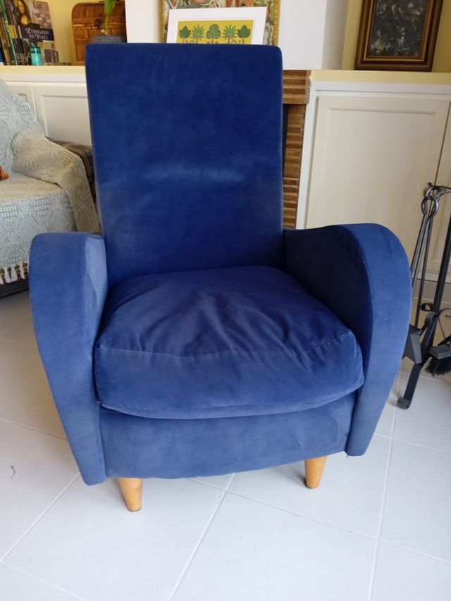 Butaca con relleno de plumas de oca