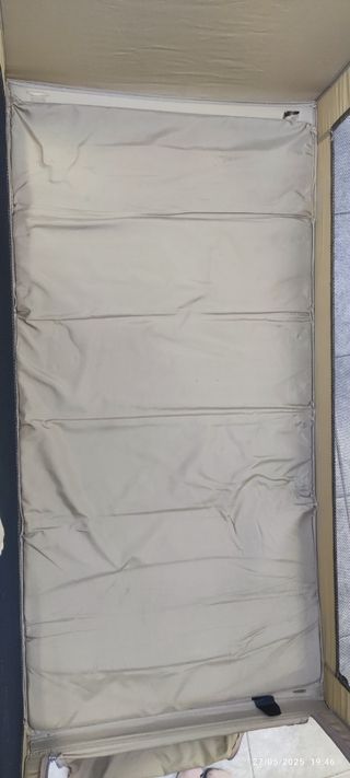 Cuna viaje + colchón, beige