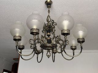 Lampara araña 6 luces vintage
