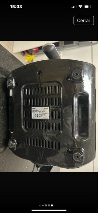 Freidora de aire SOgo, 220-240v 1500W capCidad 2l
