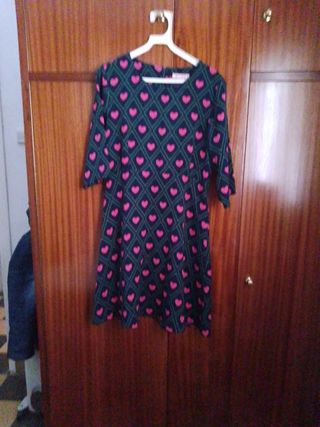 Vestido Kling M - Verde y Rosa