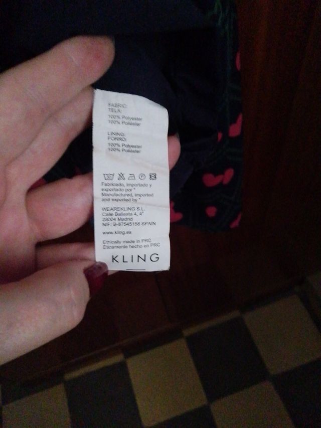 Vestito Kling M - Verde e Rosa