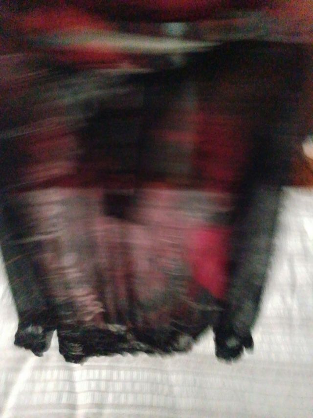 Camicia Desigual trasparente nera e rossa