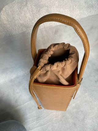 Porta Bottiglie Pelle Marrone