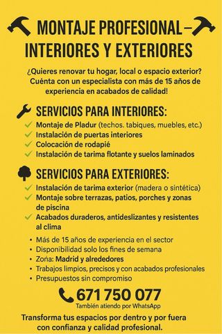 Montaje Pladur y Tarima