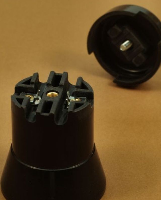 Portalamparas Guirnalda E27 negro