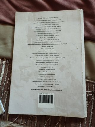 Libros musica. Conservatorio