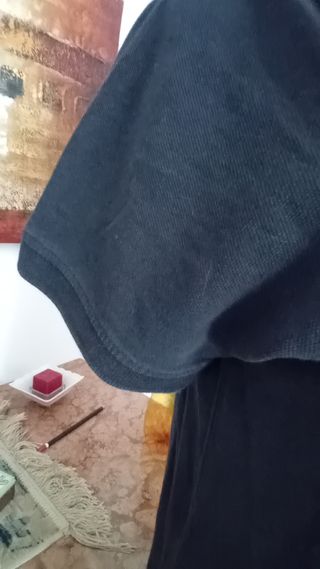 Maglietta Uomo nera colletto alto