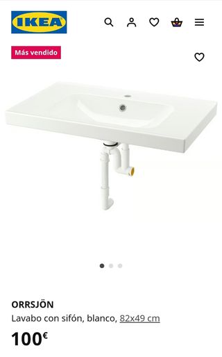 Lavabo blanco porcelana Ikea